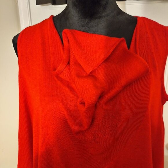 NICK VERREOS COLD SHOULDER-DEEP RED SWEATER-LONG SLEEVES-LIKE NEW-SIZE: 3X - Picture 7 of 9